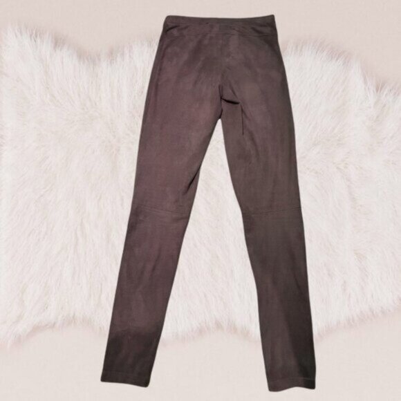 H&M Suedette Chocolate Brown Moto Leggings- XS- Like New - Picture 13 of 13